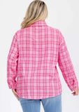 Pink Plaid Tweed Shacket