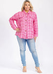 Pink Plaid Tweed Shacket