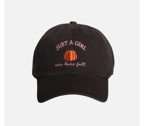 A Girl Who Loves Pumpkin Hat