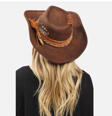 Brown Brushed Cowboy Hat