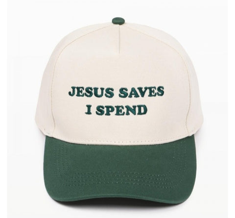 Jesus Saves I Spend Hat