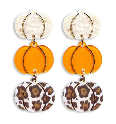 Stacked Pumpkin Earrings