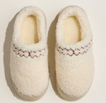 White Sherpa Slip Ons