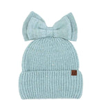 Sequin Bow Ponytail Beanie (2 Colors)