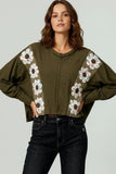 Floral Patch Top Oversized