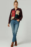 Plaid Patchwork Button Down