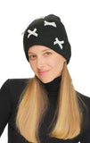 Black & White Bow Beanie