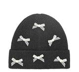 Black & White Bow Beanie
