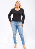 Plus size ribbed Tee