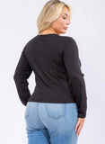 Plus size ribbed Tee
