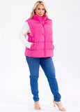 Plus Size Pink Puffer Vest