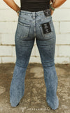 Rhinestone Front Denim