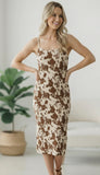Ribbed Cow Print Dress