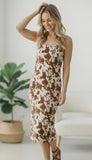 Ribbed Cow Print Dress
