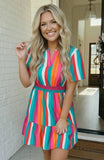 Multicolor Stripe Dress