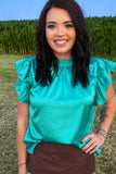 Turquoise Babydoll Top