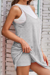 Scoop Neck Cami Dress and Shorts Set