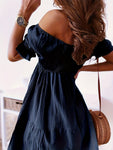 Full Size Ruffled Off-Shoulder Short Sleeve Dress