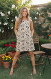 Floral Embroidered Sleeveless Dress