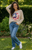Peace Flag knit pullover