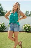 Sleeveless Wrap Front Tank