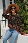 Leopard Drop Shoulder Sweater