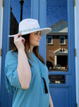 Turquoise band hat (2 colors)