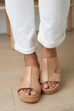 Walk Away Wedge Sandal in Rose Gold