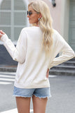 Letter Graphic Round Neck Sweater