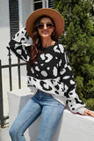 Leopard Drop Shoulder Sweater