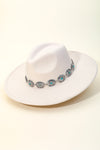 Turquoise band hat (2 colors)
