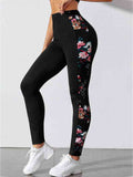 Floral Print Wide Waistband Pants